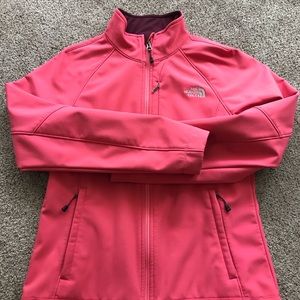 The North Face salmon/burgundy jacket